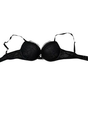 304. Victoria Secret Black Lace Push-Up Bra - Women Intimates Size 34D